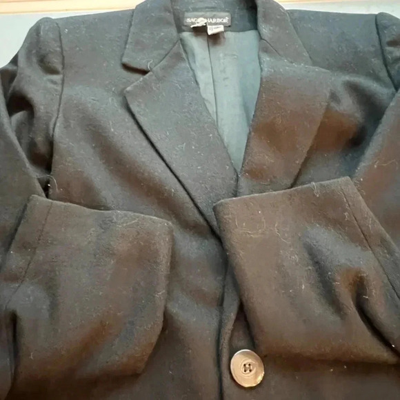 Sag Harbor Black Wool Blazer Size 10 - Picture 6 of 10